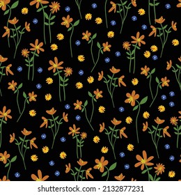 Cute small flower seamless pattern. vector design for fashion, fabric wallpaper and all prints.