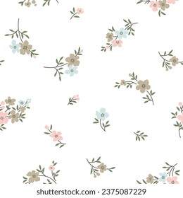 cute small flower seamless pattern vector for tekstile fabric