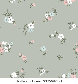 cute small flower seamless pattern vector for tekstile fabric