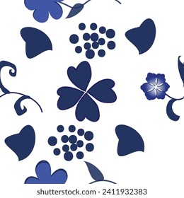 Cute small flower seamless pattern on the background. abstract a solid batik flower arrangement with medium color, background for a clothes printing factory.