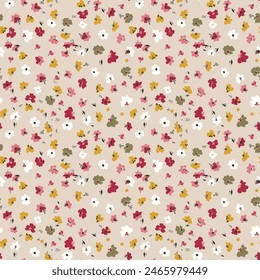 cute small flower seamless pattern on background