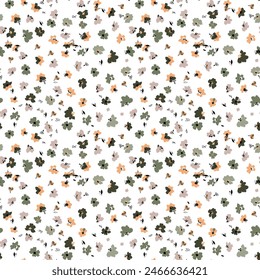 cute small flower seamless pattern on white background