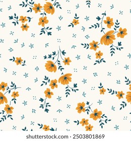 cute small flower seamless pattern on background