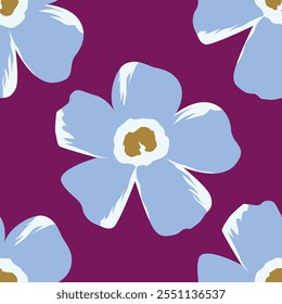 cute small flower seamless pattern on black background