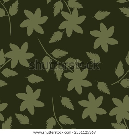cute small flower seamless pattern on black background