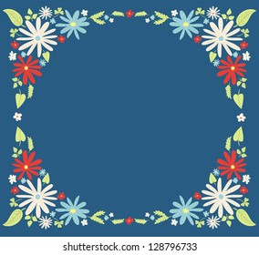 Cute small flowers frame template #4