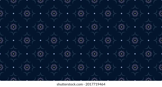 Cute small flowers motif repeating pattern abstract check ornament geometric continuous background. Modern ditsy floral fabric design textile swatch ladies dress, man shirt all over print block.