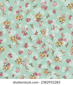 cute small flowers pattern suitable for textile design or wall decoration