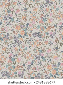 cute small flowers pattern suitable for textile design or wall decoration