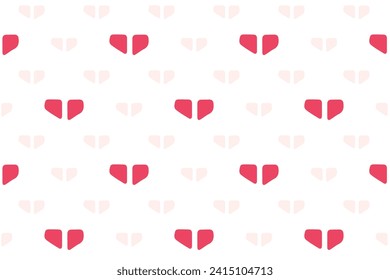 Cute small hearts seamless vector pattern white background. Doodle design heart shape ornament for handmade wrapping, packaging, paper bag, greetings cards, scrapbooking.