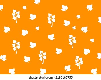 Cute small leaves motif pattern abstract geometric continuous background. Modern ditsy floral dress fabric design textile swatch all over print block