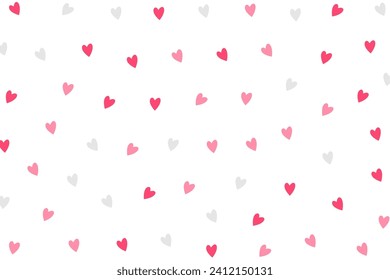 cute small love heart pattern wallpaper for textile fabric print vector
