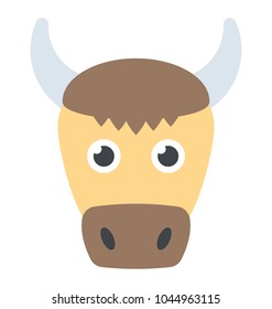 A cute and small ox head