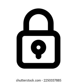 cute small padlock icons with outline style