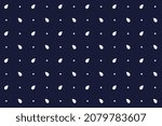 Cute small paisley abstract drop shapes motif pattern continuous background. Modern fabric design textile swatch ladies dress, man shirt allover print block. Classic french blue white colors palette.