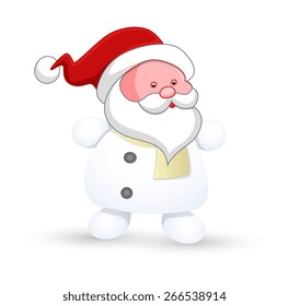 Cute Small Snowman Santa