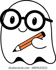 Cute Smart Ghost Character