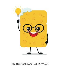  Cute smart sponge character. Funny bag got inspiration idea cartoon emoticon in flat style. closet vector illustration