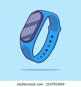 Cute Smartwatch Cartoon Vector Illustration. Accessories Style Concept Vector. Cartoon images for, icons, coloring books, backgrounds, and more. Flat Cartoon Style