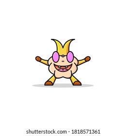 Cute smile cartoon design vector
