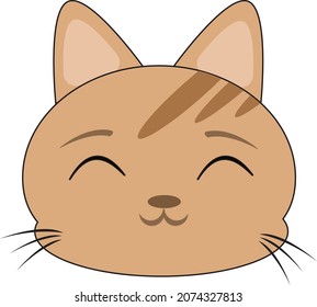 cute smile cat face expression