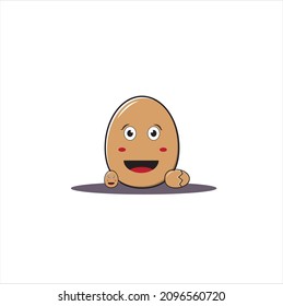 Cute Smile Egg Family Cartoon