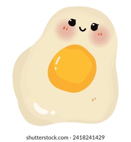 cute smile egg vector illustration