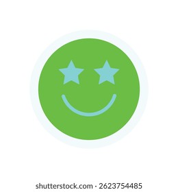 Cute smile emoji sticker. Fun character icon with retro elements. Modern design, y2k aesthetic, abstract shape, trendy for decoration and collection.