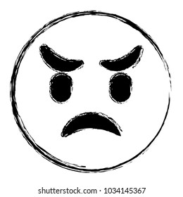 cute smile emoticon angry expression