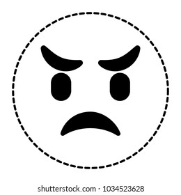 cute smile emoticon angry expression