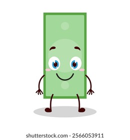 cute smile expression of paper money cartoon character
