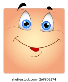 Cute Smile Face Box Smiley