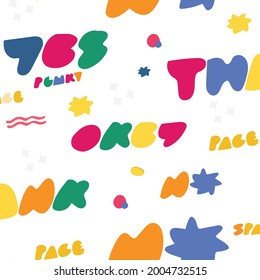 cute smile font colorful pattern wallpaper