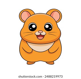 Cute smile Hamster vector illustration