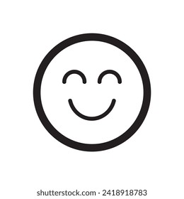 Cute smile outline thin icon, Retouch. GUI, UX design. Outline isolated user interface element for app and web.