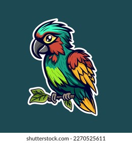cute smile parrot vector illustration