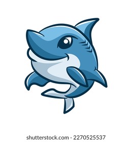 cute smile shark vector illustration