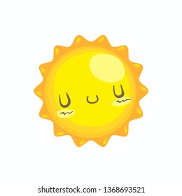 Cute smile sun vector