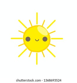 Cute smile sun vector