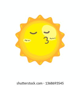 Cute smile sun vector
