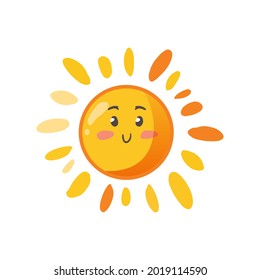 Cute Smile Sun Vector Illustration Stock Vector (Royalty Free ...