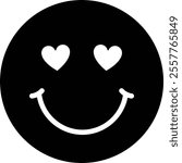 Cute Smiley Emoticon silhouette.
Valentine