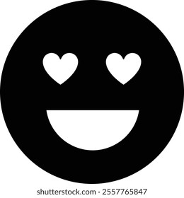 Cute Smiley Emoticon silhouette.
Valentine's Day Smiley Emoji silhouette.
Transparent background.
