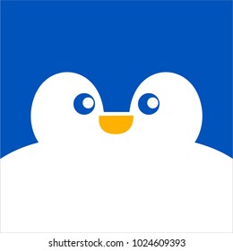 Cute Smiley Pengiun Face Background Vector Illustration Graphic Design