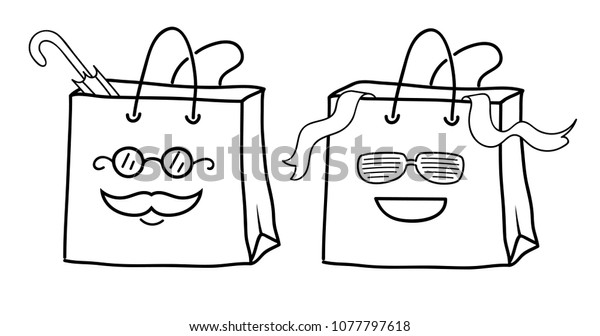 Cute Smiling Bags Form Men Women Stock Vector (Royalty Free BLACK Smiling bag | Adax | Axelremsväskor | Miinto.se