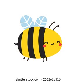 Cute smiling bee. Vector illustration