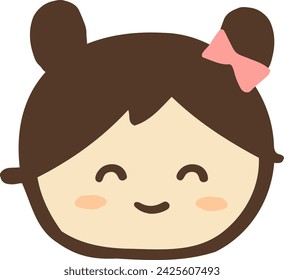 Lindo niño sonriente dibujado a mano material de ilustración