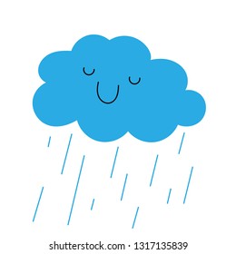 Cute smiling clouds