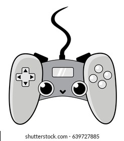 Cute smiling controller. Vector illustration