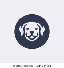 Cute  smiling dog vector icon